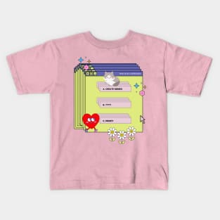 How to become a millionaire - Y2K 2000's Digital aesthetic meme Kids T-Shirt